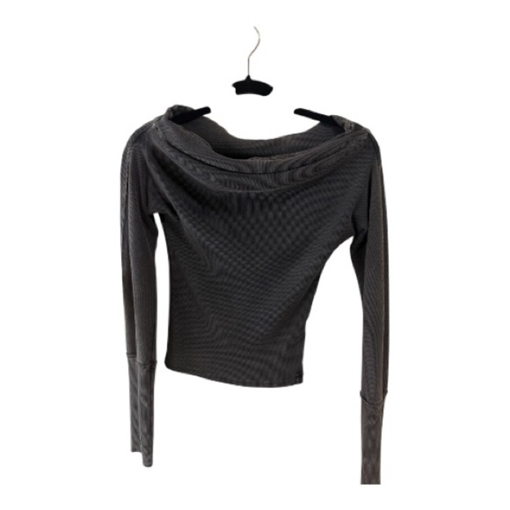 We The Free Charcoal Cowl Neck Sweater